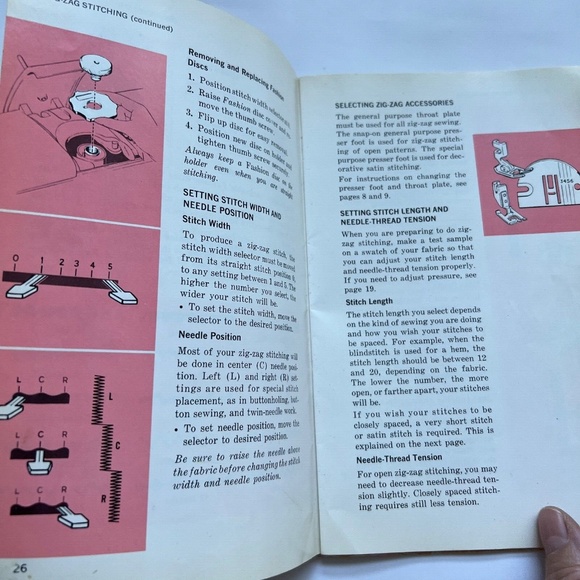 Original Instruction Booklet for Singer Stylist Sewing Machine 1969 Model 478 - Picture 6 of 9